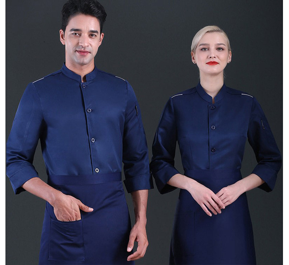 Chef's Work Clothes With Seven-cent Sleeves