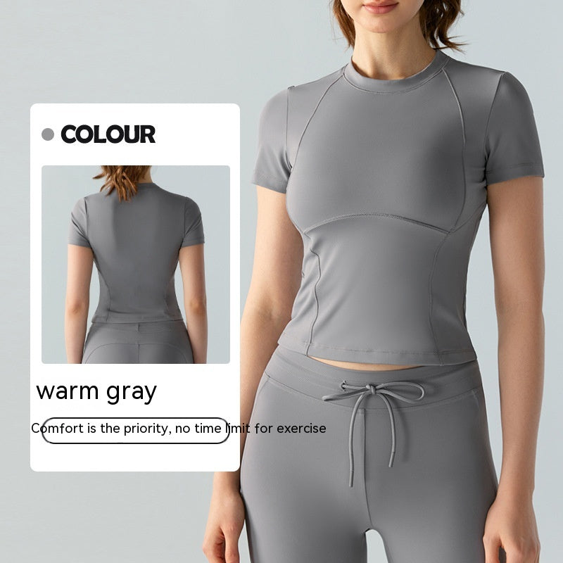 Casual Slimming Cool Yoga Clothes Short Sleeve