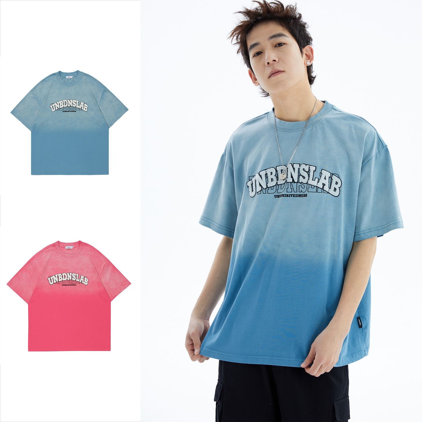 Retro Street Embroidered Letters Special-interest Design Summer Short Sleeve T-shirt