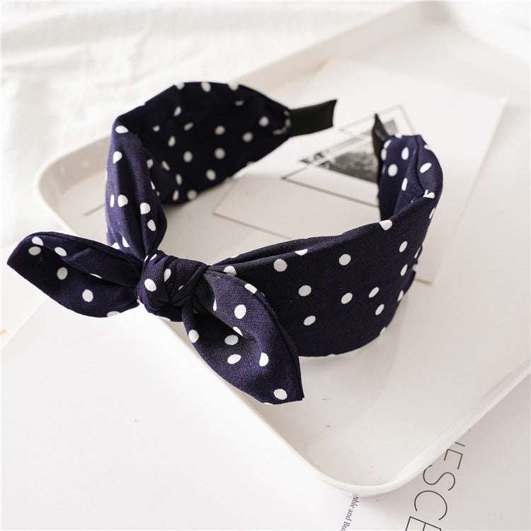 New Cross-knotted Wide Version Crimped Chain Headband