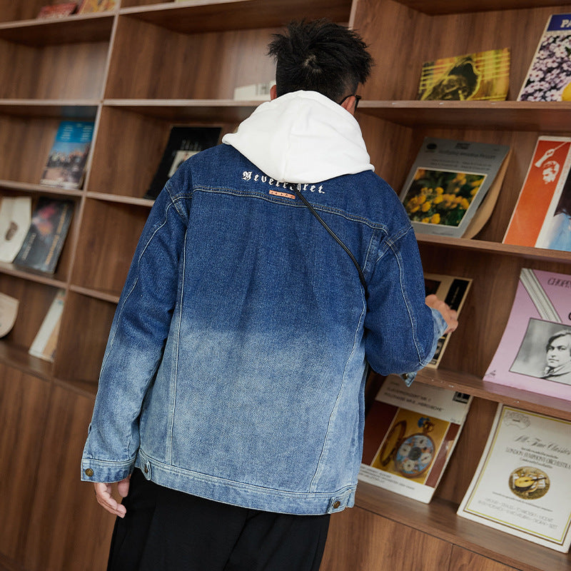 Fashion Trend Gradient Denim Jacket