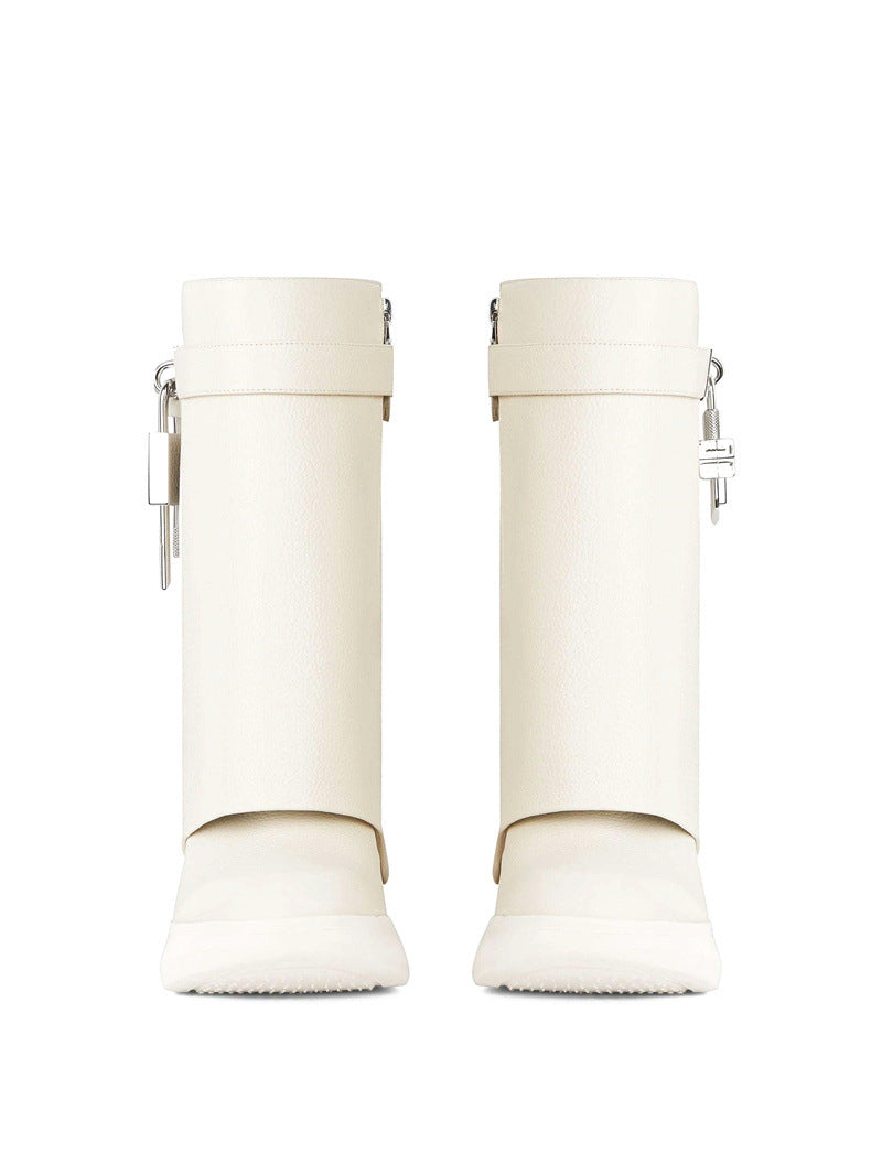Oversized Women's Plush Mid Length Boots