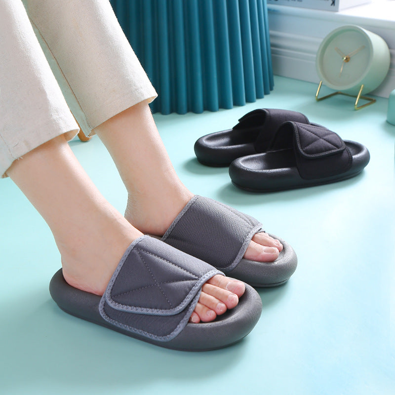 Velcro Hjemmesko Kvinder Blød Sål Lærred Sutsko Indendørs Hjemmesko til Kvinder Par