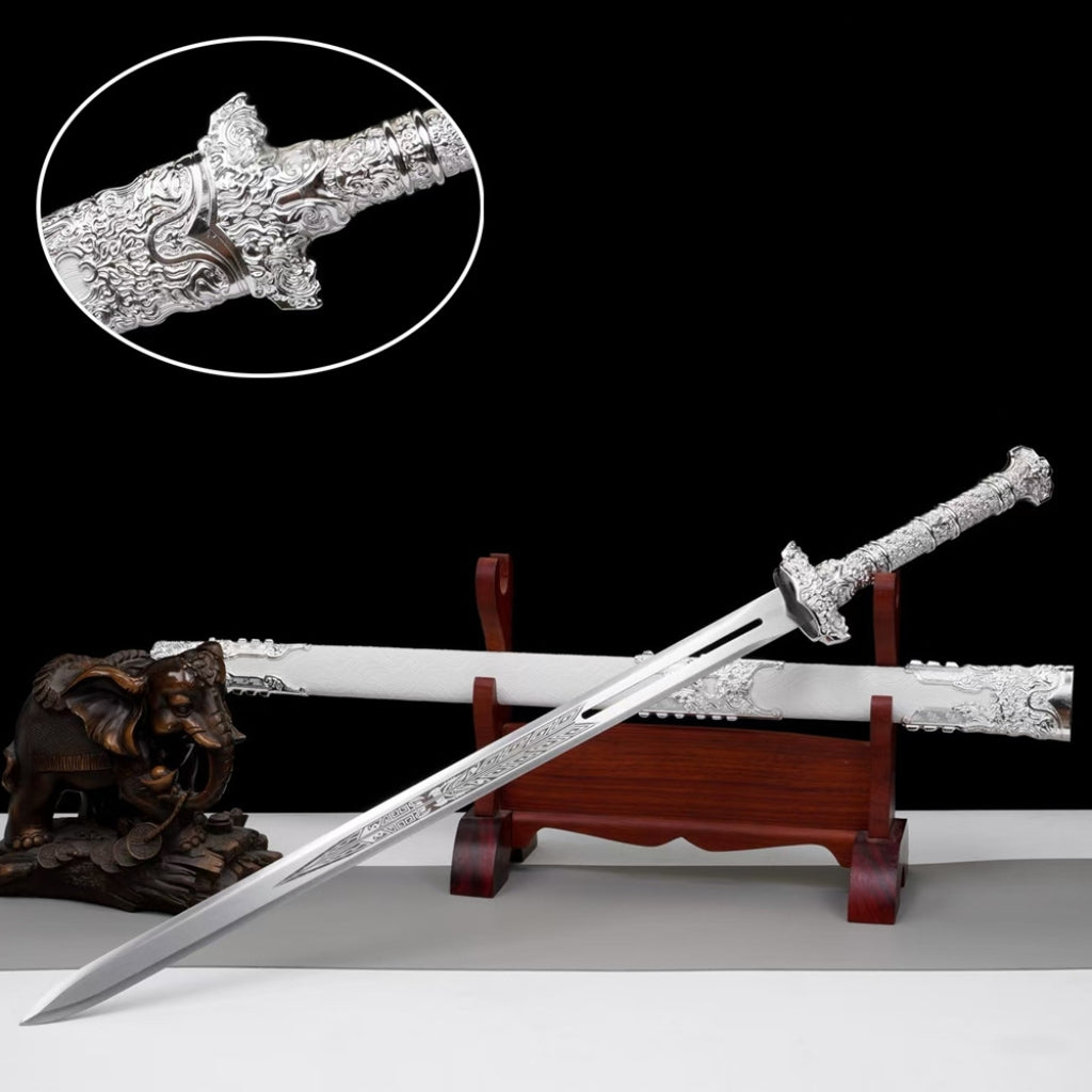 Hand Forged Integrated High Manganese Steel Tang Heng Dao Tang Dynasty Horizontal Saber Unsharpened Cold Weapon For Self Defense Practice