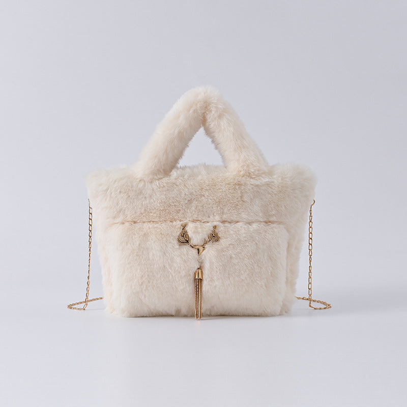 Women's Handbag Plush One Shoulder Bag Crossbody