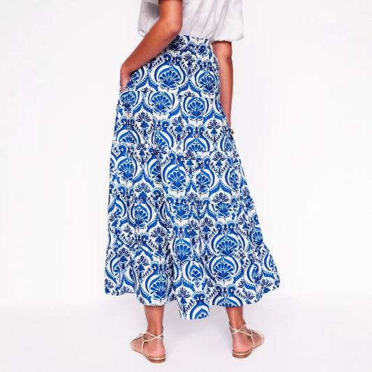 Retro Casual Bohemian Printed Womens Skirt