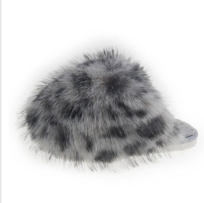 Large Size Solid Color Fluffy Soft Bottom Winter Baotou Home Warm Multi-color Cotton Slippers