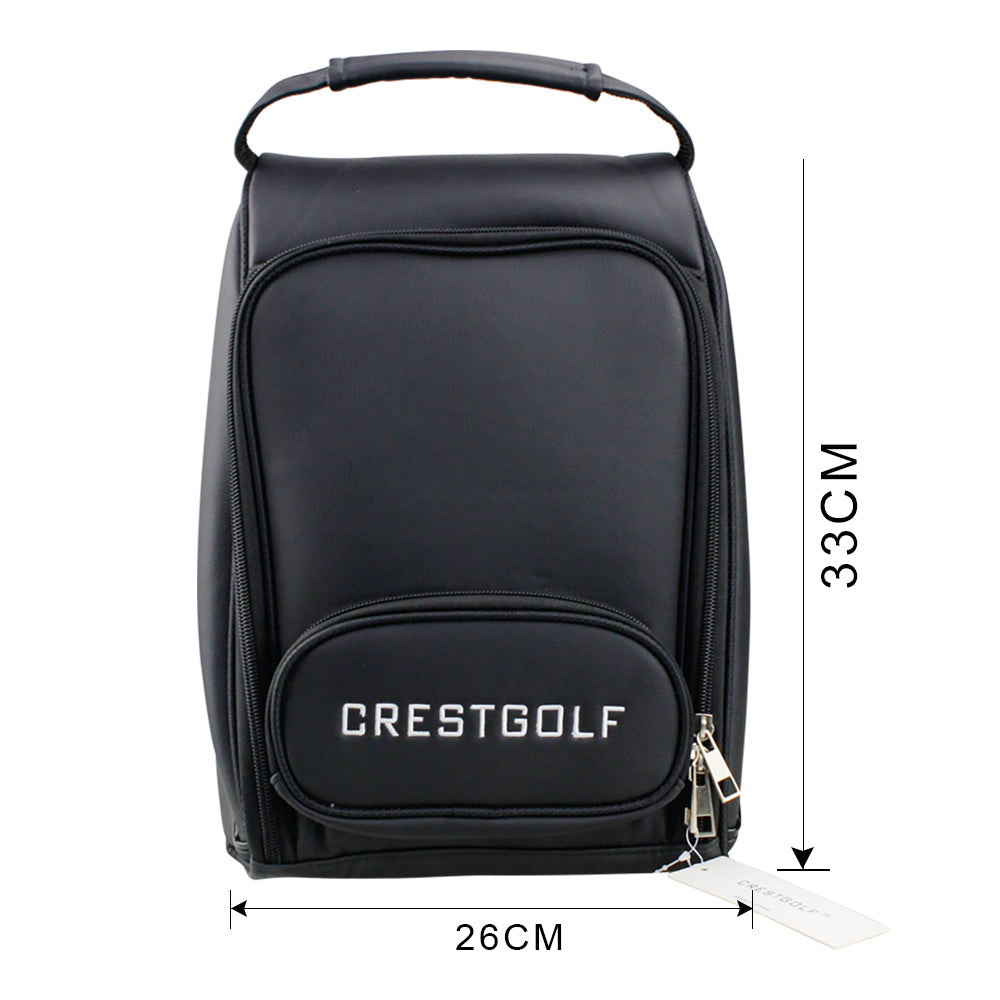 Golf Shoe Bag For Men PU Dust-Proof Storage Organizer Zippered Bag Dust-Proof Storage Organizer For Outdoor Travel Holiday