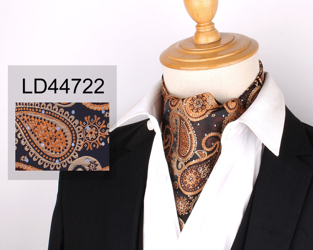 Men's Scarf Silk Floral Collar Mouth Napkin
