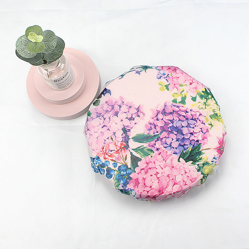Creative Rustic Printed Dustproof And Waterproof Shower Hat