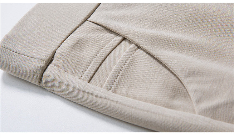 High Waist Slimming Straight Casual Plus Trousers