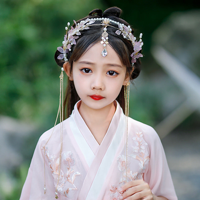 Children's Hanfu Headdress Girls Antique Forehead Hairband