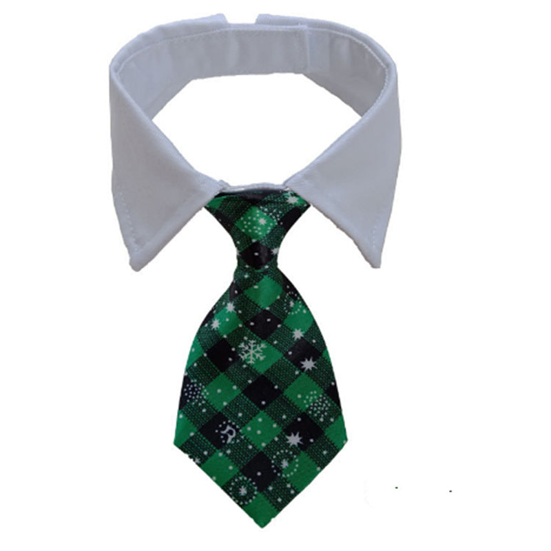 Pet Striped Tie Dog Teddy Bow Tie Scarf Blouse Collar