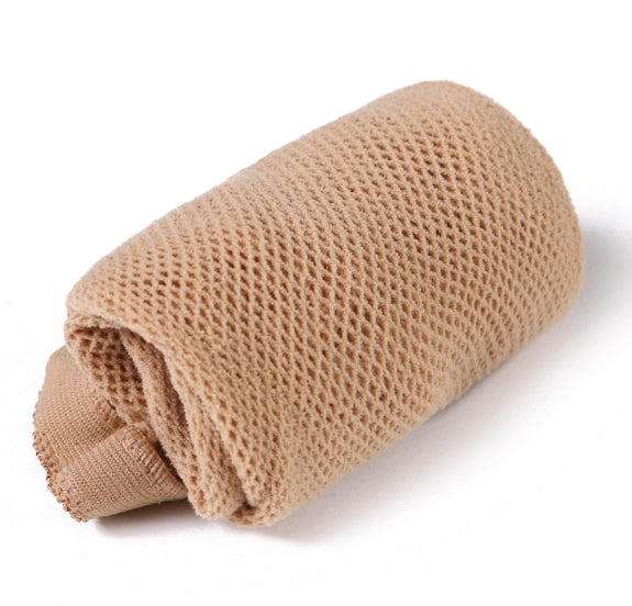 Latin Dance Caramel Open-toed Fishnet Stockings