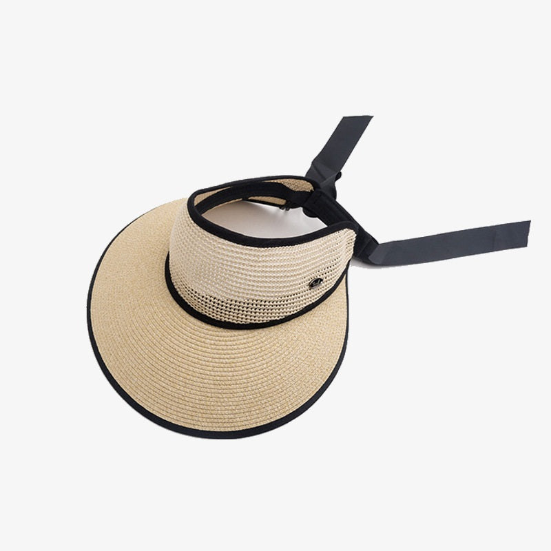 Ladies Summer Shade Sunscreen Foldable Straw Hat