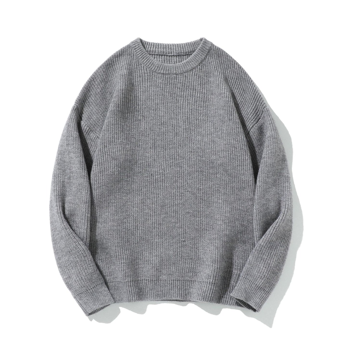 Men Knitted Sweater Loose Fit Premium Feel  Crew Neck Pullover