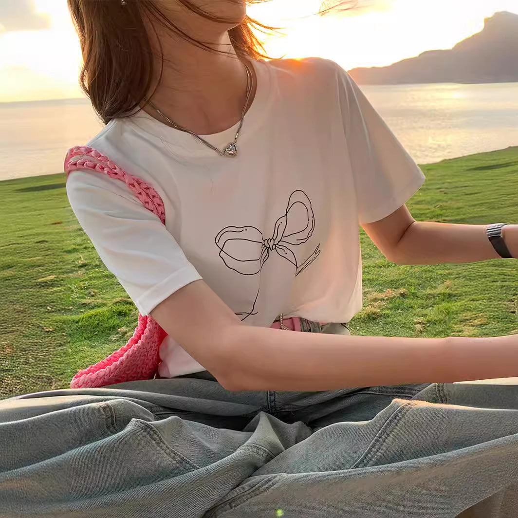 American Retro T-shirt Women's Cotton