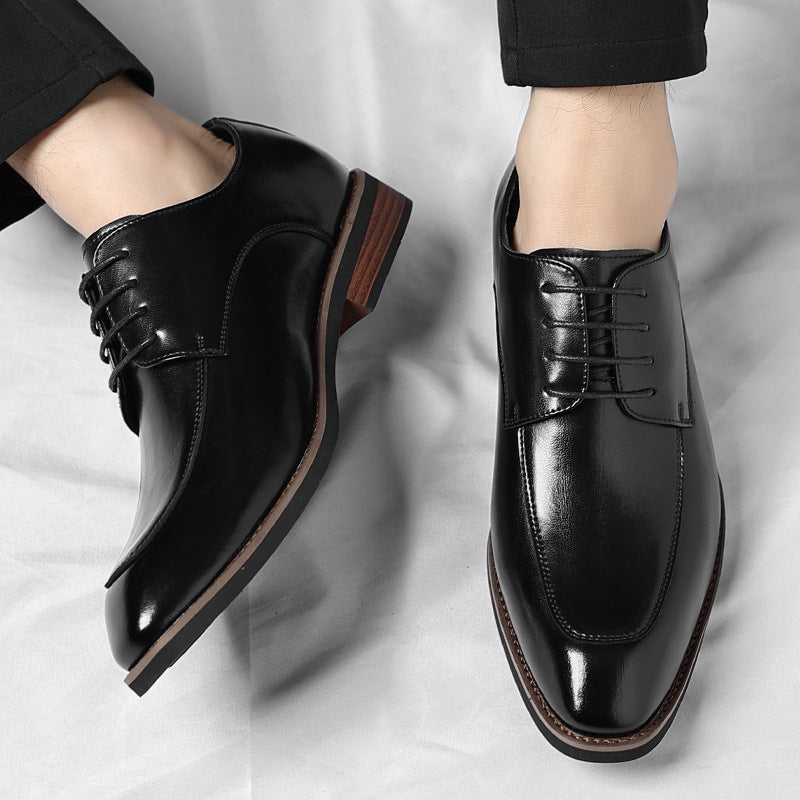 Business Formal Wear Height Increasing Insole Casual Men's Shoes