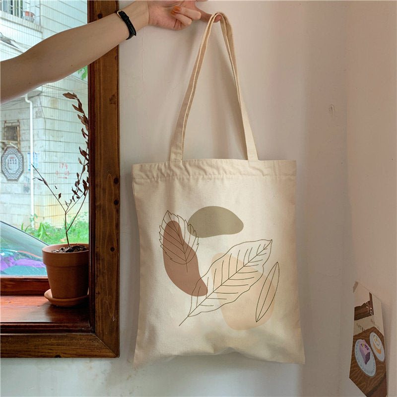 Plant Print Canvas Bag Personality Creative One-shoulder Student