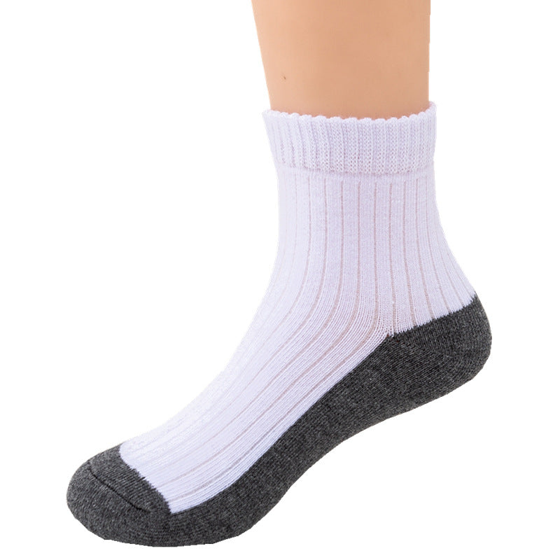 Spring Autumn Summer White Middle School Children's Socks