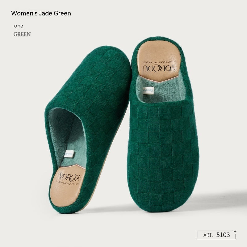 Coral Fleece Thermal Base Cotton Slippers