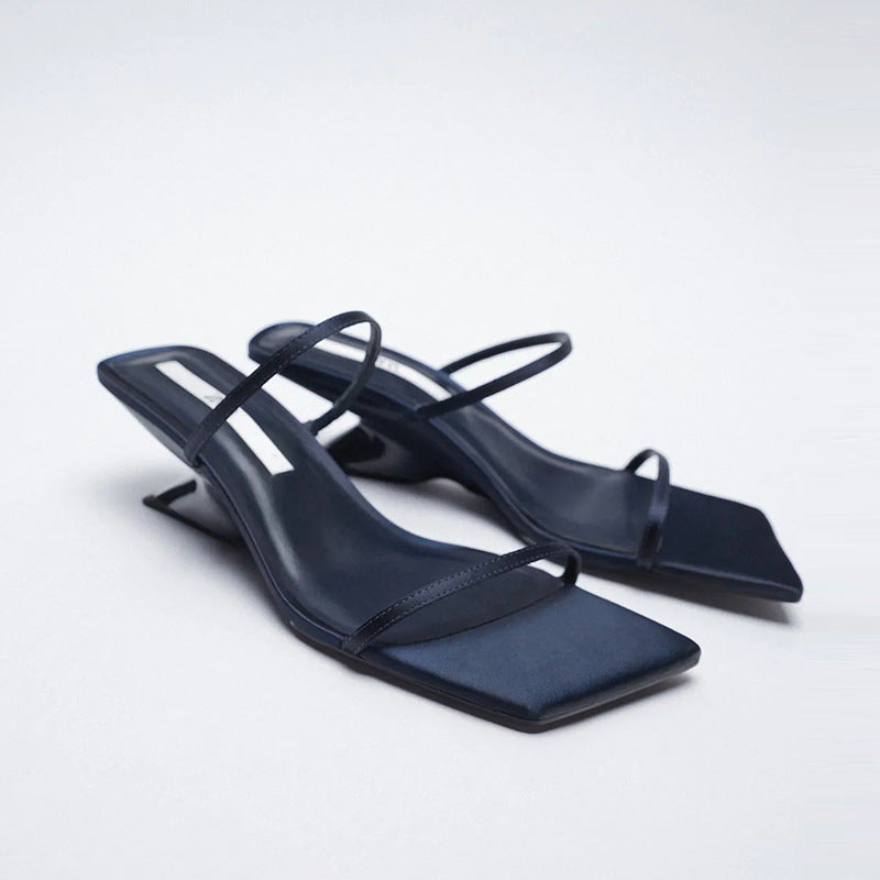 European And American Women's Sandals With Square Toe