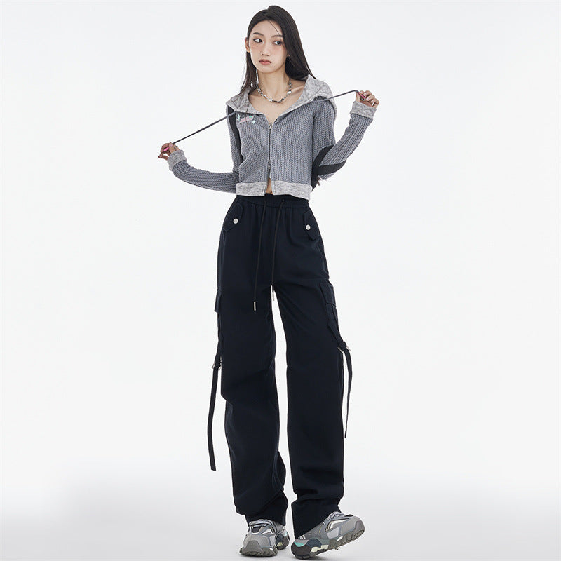 Women's High Waist Loose Wide Legs Overalls