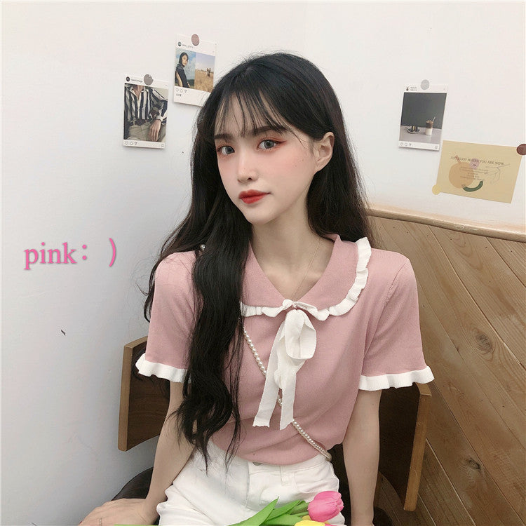 Versatile Sweet And Gentle Short Sleeve T-Shirt