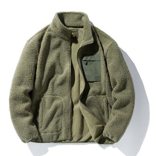 Mens Cardigan Fleece Outdoor Polar Fleece Jacket