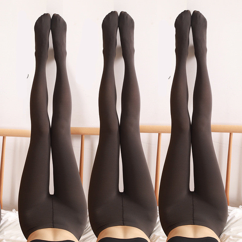 Women's Base Stockings Natural Flesh-colored Velvet Pantyhose