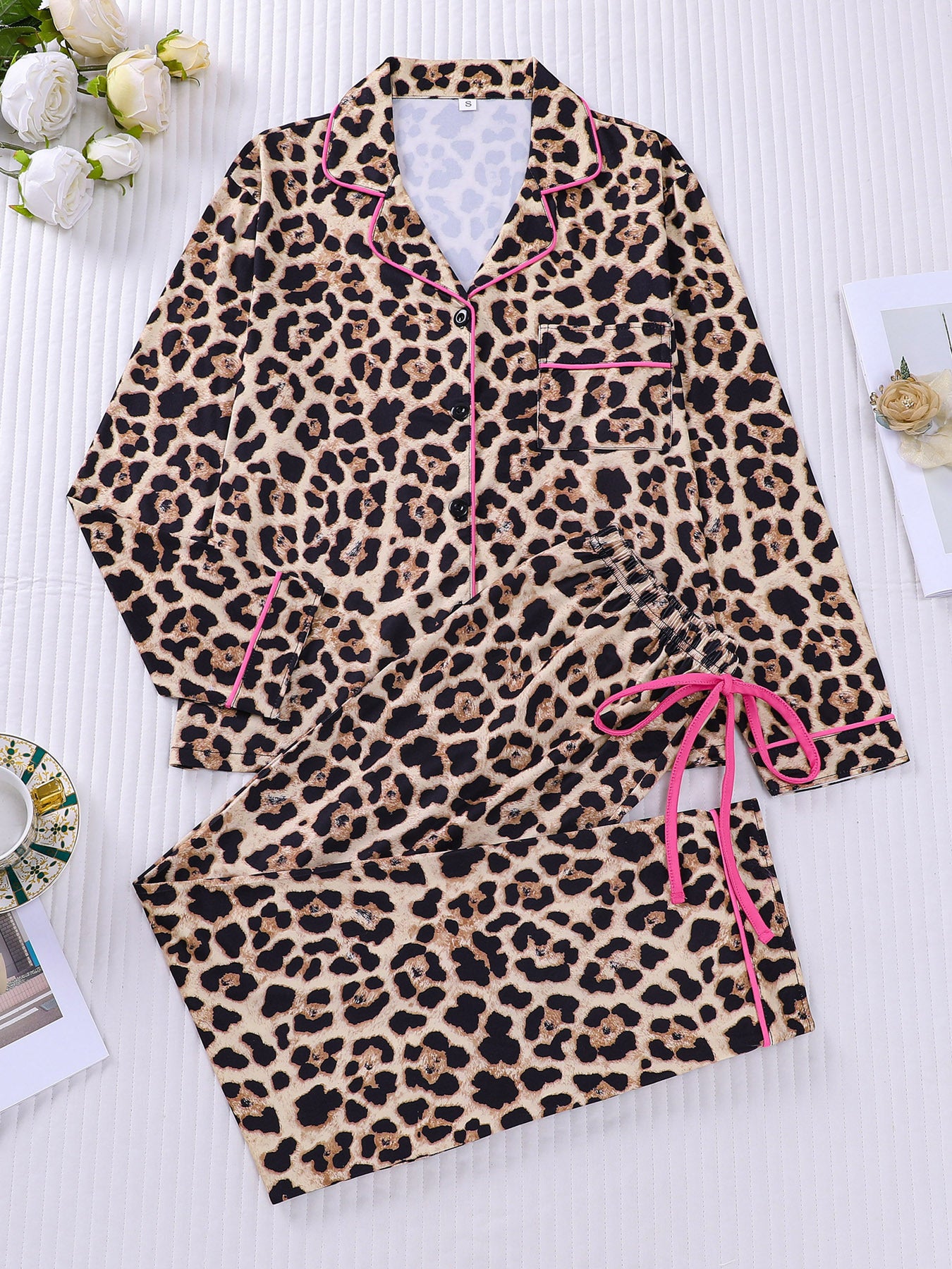 Autumn Winter Two-Piece Set Cardigan With Halloween Print And Long-Sleeve Pants