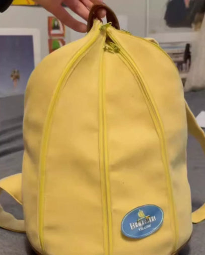 Pige rygsæk til folkeskole- og gymnasieelever Stor studietaske Bananformet