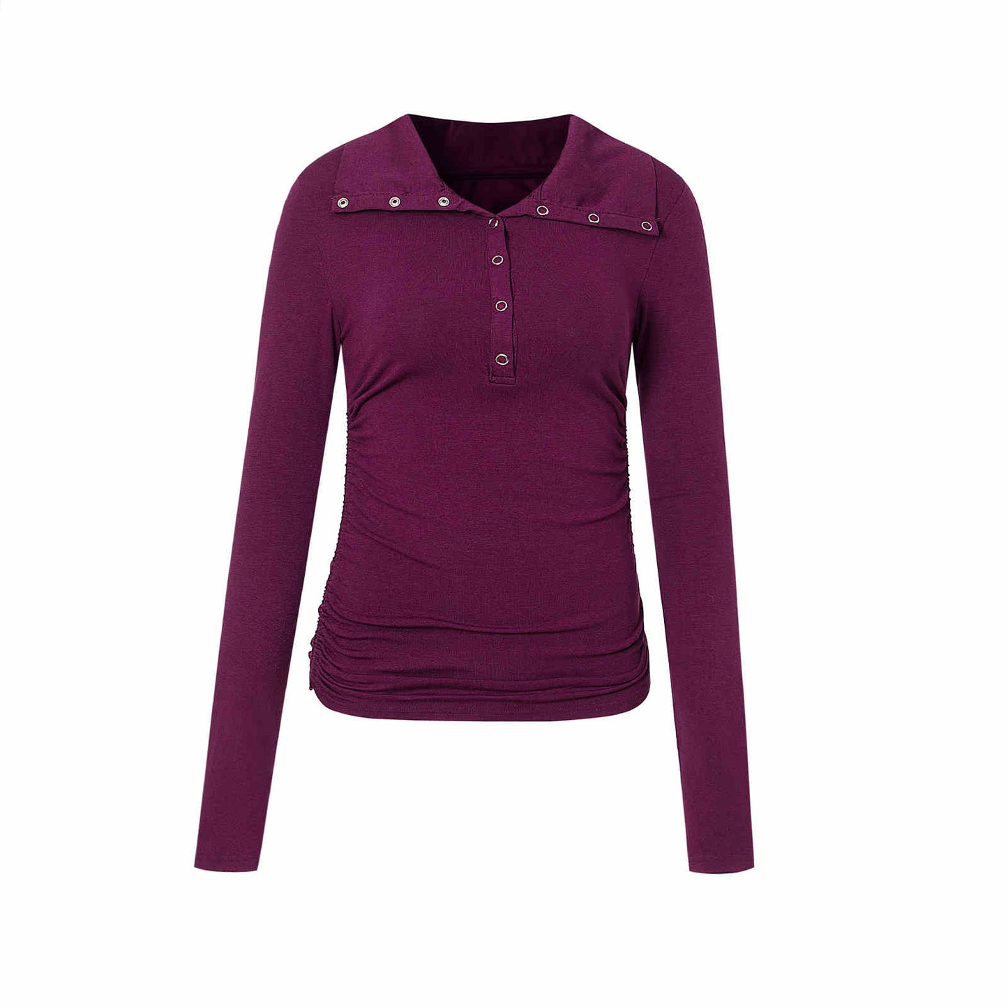 Navy Collar Long Sleeve T-shirt Female Slim-fit Underwear Top