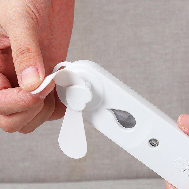 Handheld Mini Fan Moisturizing Spray Moisturizing Meter