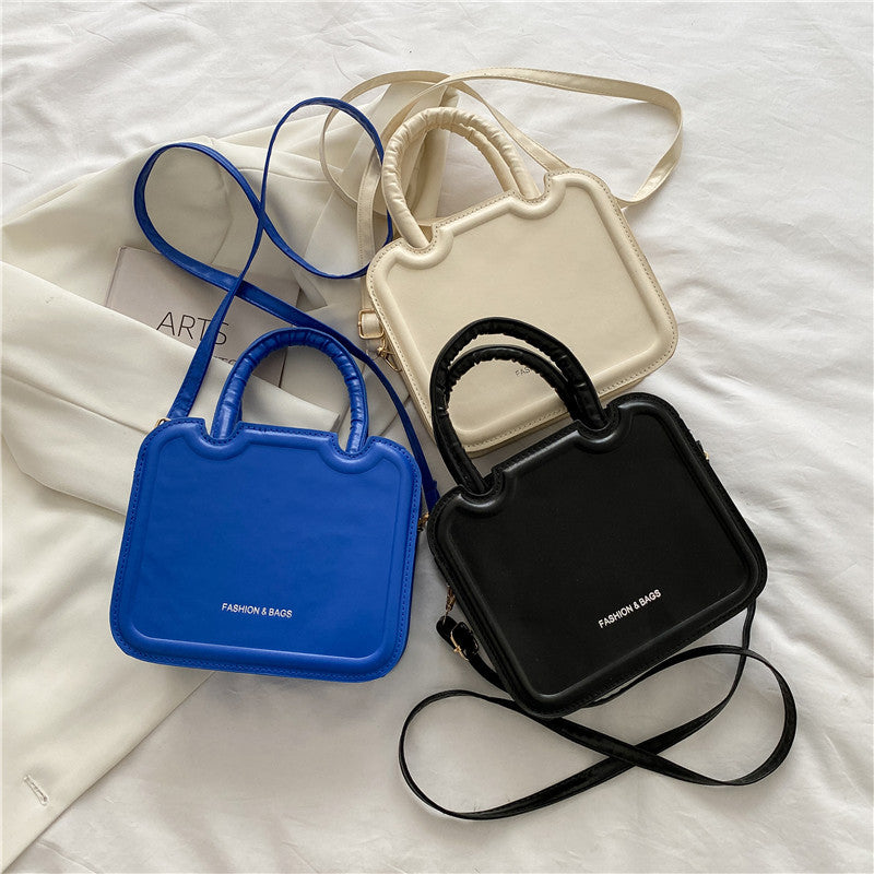 Fashion All-match Texture Solid Color Small Handbag
