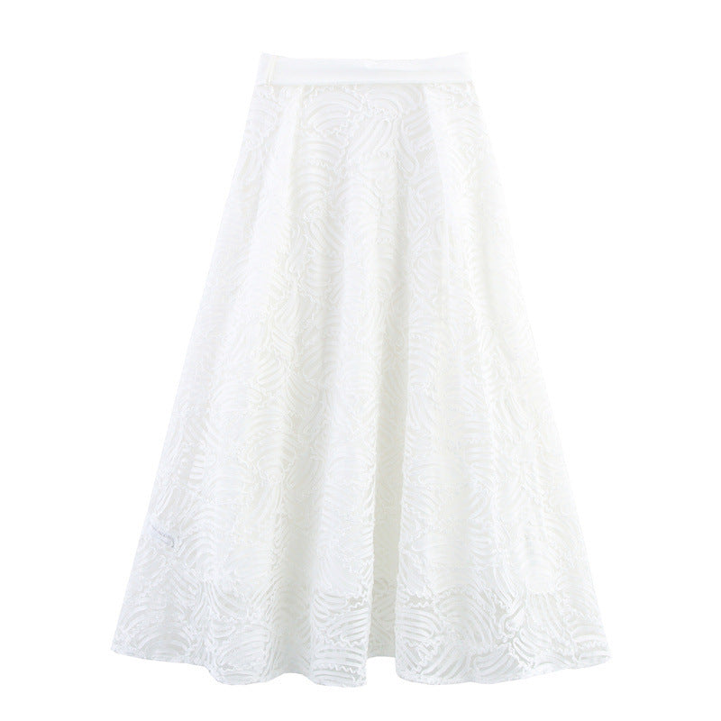 Tekstur Enkel Stil Dame-overskirt