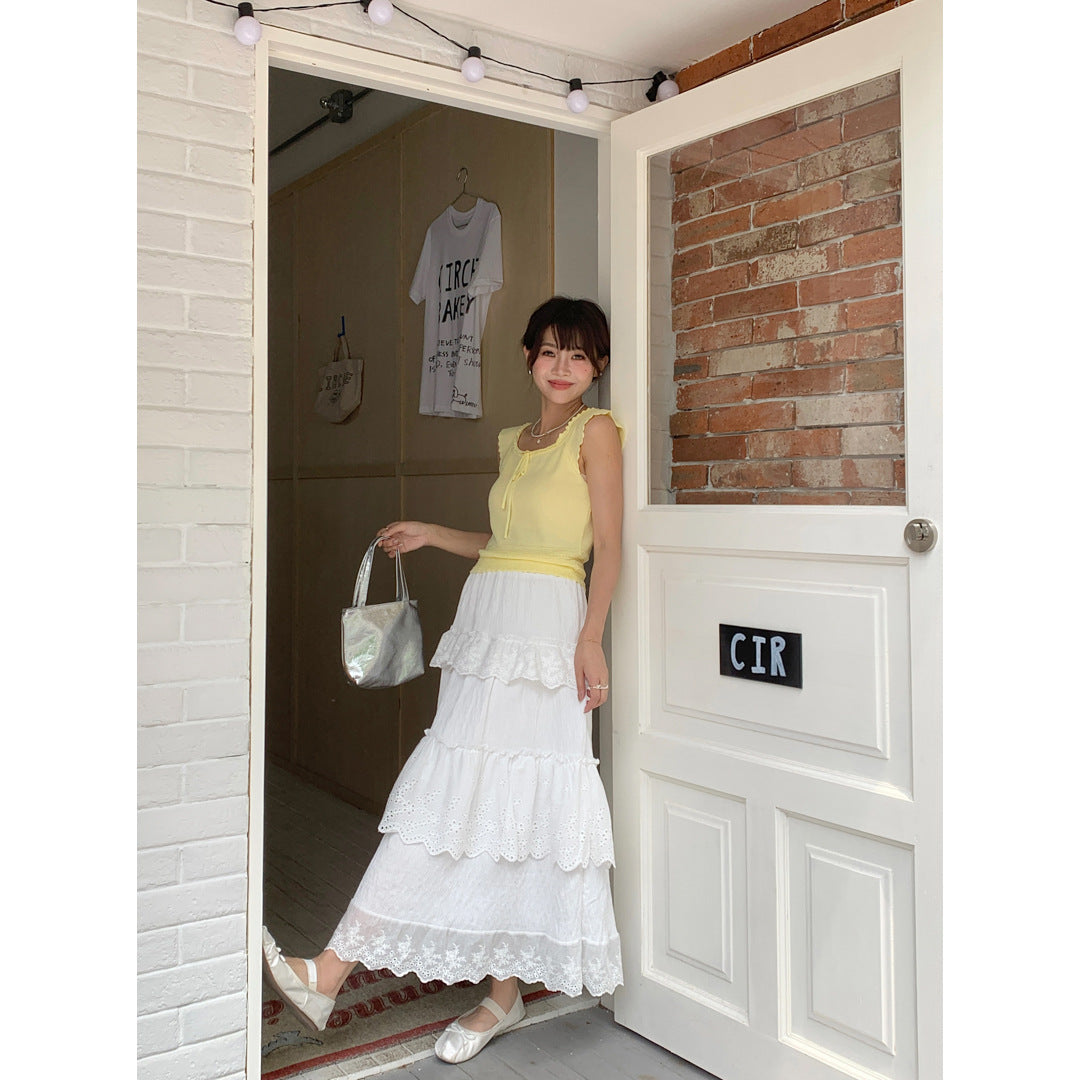 French Style Lace New Style A- Line Midi Dress