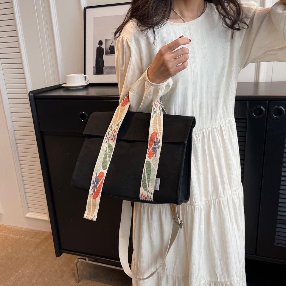 Large Capacity Canvas Bag All Match Crossbody