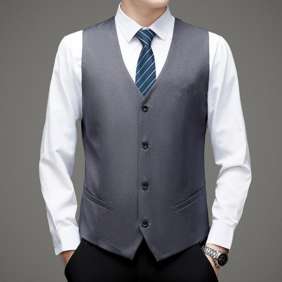 Sort Slim-fit Arbejdstøj Herre Habitsvest Business Wear