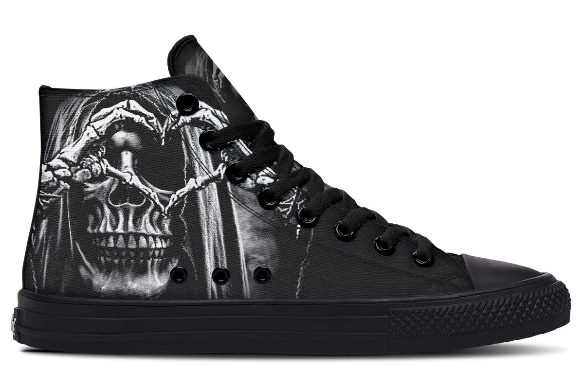 Printed Couple High-top Canvas Shoes