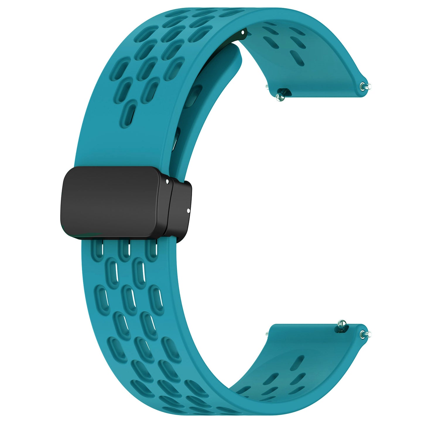 Simple Solid Color Magnetic Buckle Breathable Hole Strap
