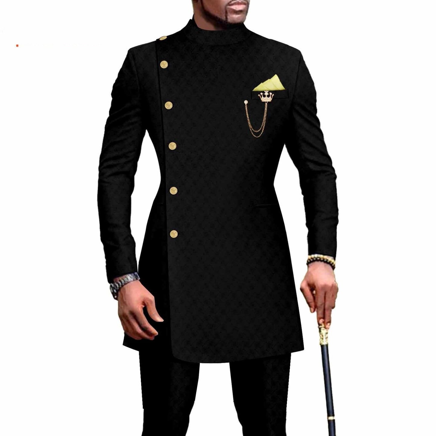 African Men's Leisure Chain Two-piece Set