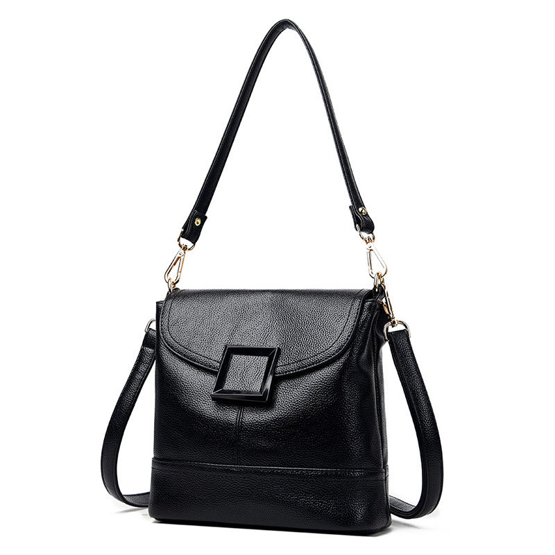 Shoulder Messenger Simple Generous Handheld Lychee Pattern Small Square Bag
