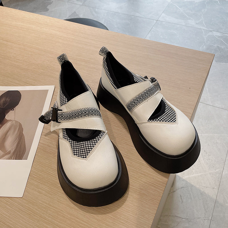 Big Toe Shoes Spring New Women's Shoes Thick-soled Mary Jane Platform Shoes