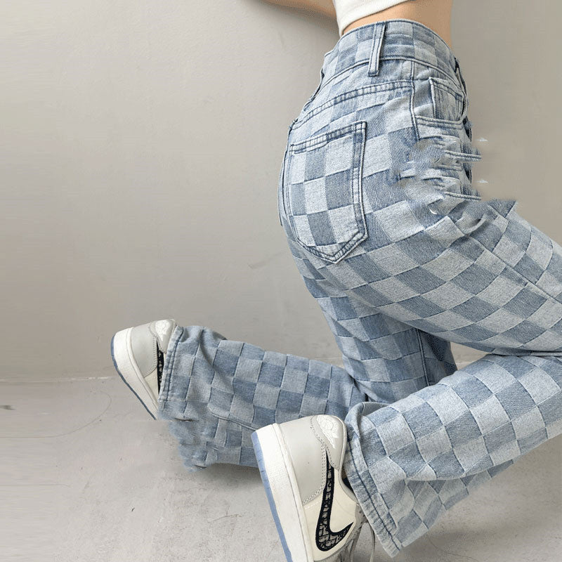 Vintage High-waisted Slim Casual Pants
