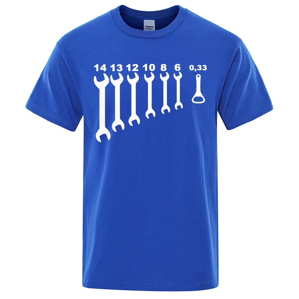 Men's Car Repair Engineer Cotton Short Sleeve Funny Top T-shirt