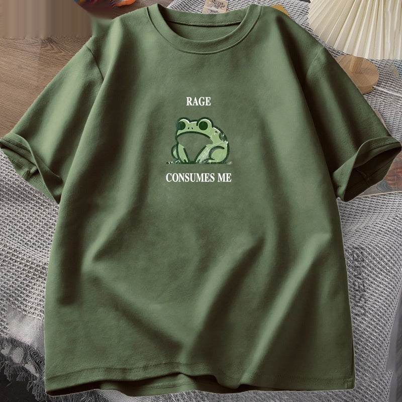 Summer Loose Short Sleeves T-shirt Men's And Women's Round Neck