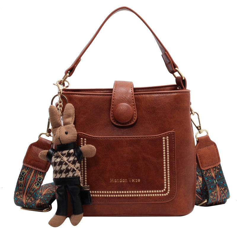 One-shoulder Crossbody Special-interest Design Portable Bucket Bag