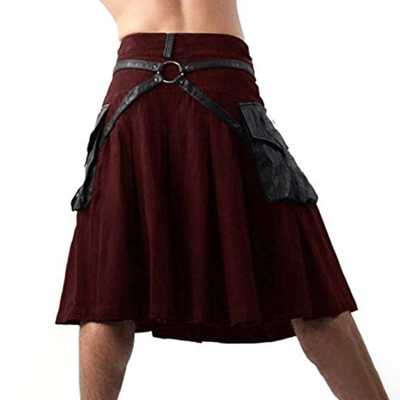 Men's Short Skirt Scottish Practical Knight Apron