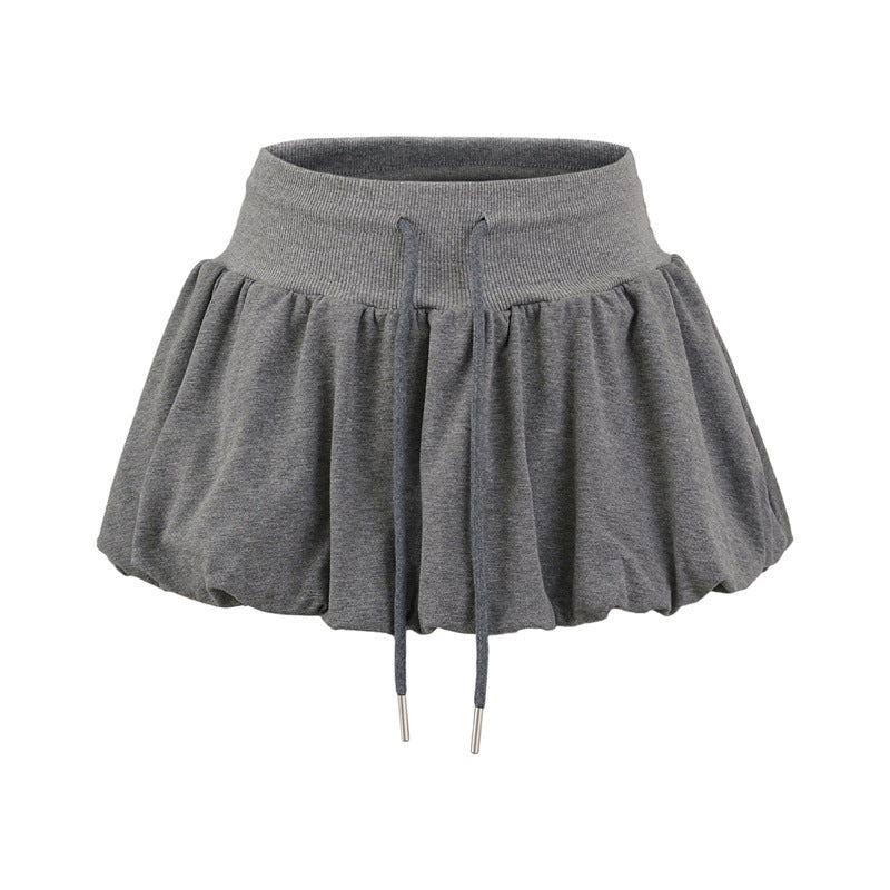 High Waist Bubble Bud Skirt